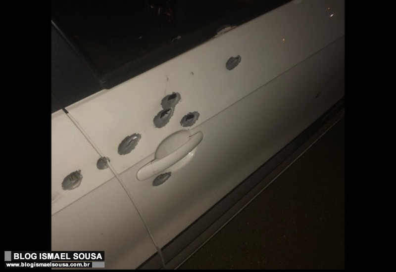 Blogueiro tem carro "metralhado" por assaltantes entre Campo Grande e JanduÃ­s