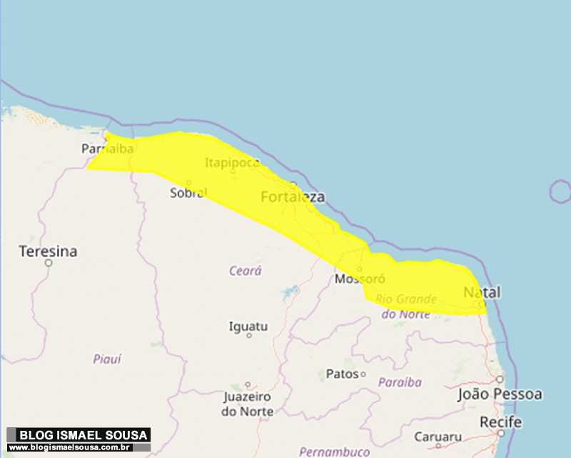 INMET emite novo alerta de chuva para municÃ­pios do RN