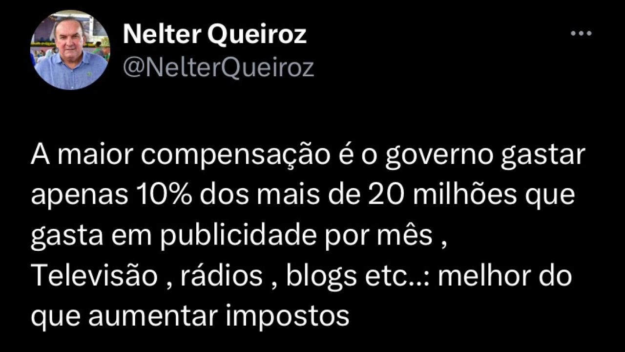 Deputado afirma que Governo Fatima gasta R$ 20 milhões por mês em propaganda