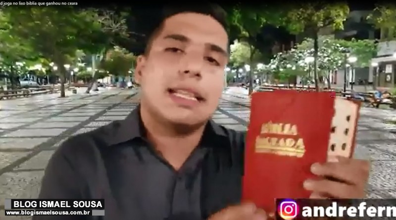 Fernando Haddad (PT) joga no lixo bÃ­blia que ganhou de presente no CearÃ¡