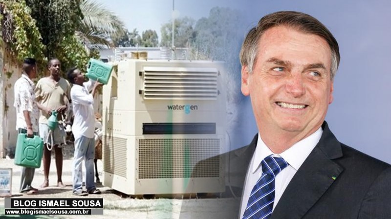 Bolsonaro anuncia instalaÃ§Ã£o no nordeste de fÃ¡brica israelense que extrai Ã¡gua do ar