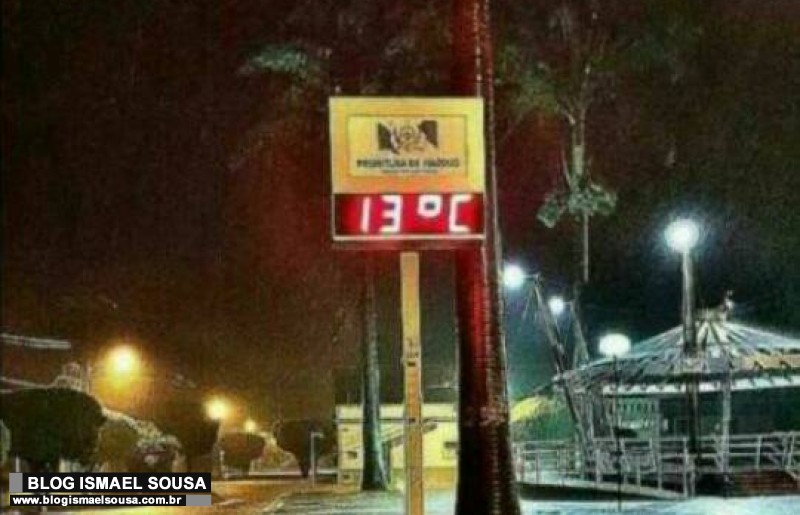 Serra de Martins registra temperatura 13ÂºC e sensaÃ§Ã£o tÃ©rmica de 10ÂºC