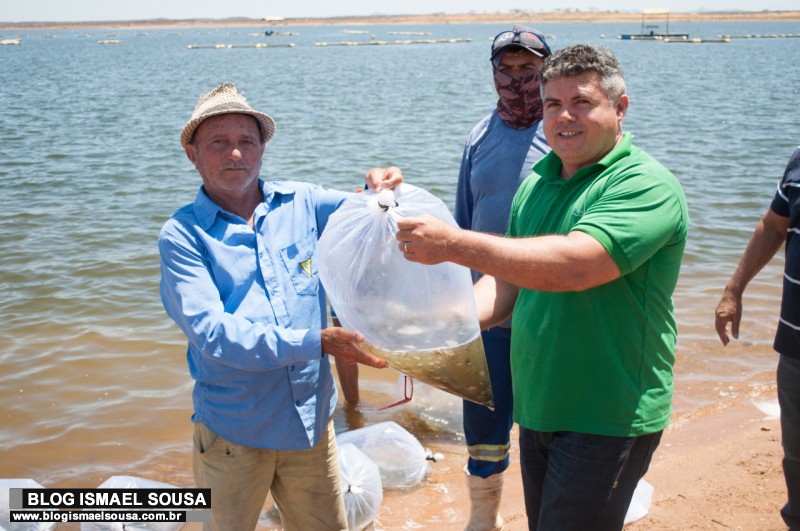 Dnocs entrega peixes para recria na Barragem de Umari em Upanema