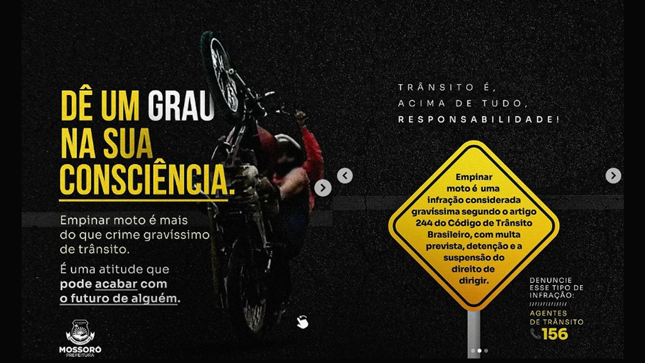 grau é crime? Empinar a moto é manobra perigosa? 