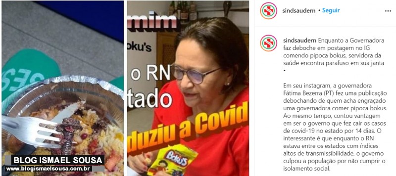 Servidora da SaÃºde encontra parafuso em quentinha, denuncia sindicato