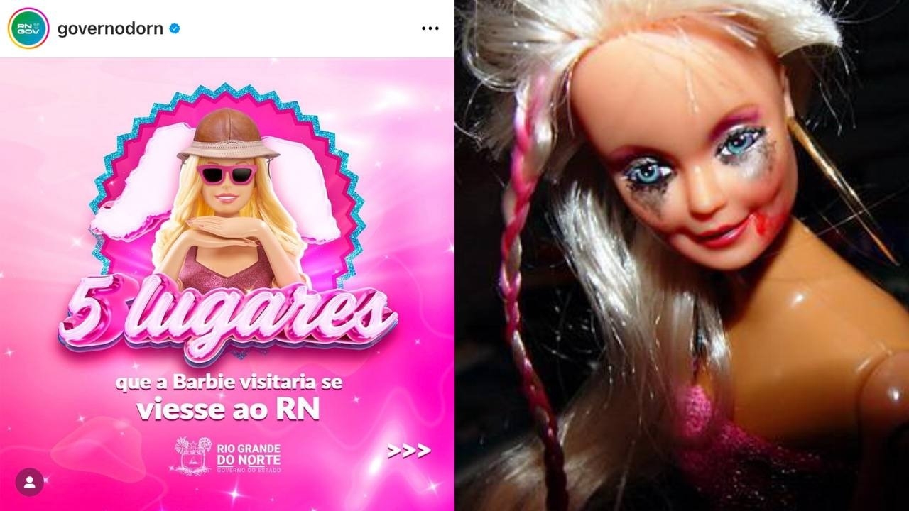 Agora vai: No mundo cor-de-rosa de Fátima, Barbie vira garota propaganda do turismo no RN