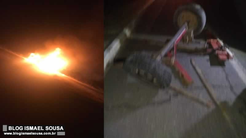 Carro pega fogo apÃ³s colidir com carroÃ§a na estrada de Tibau; uma pessoa morreu