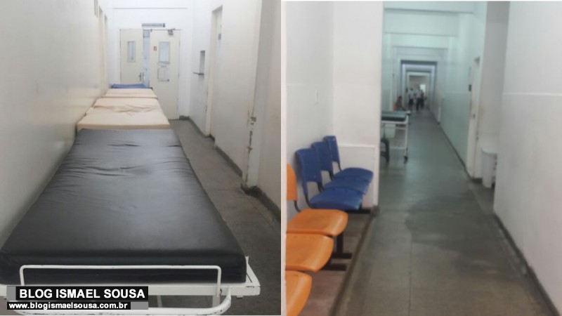 Greve dos servidores da saÃºde esvazia corredores do Hospital TarcÃ­sio Maia