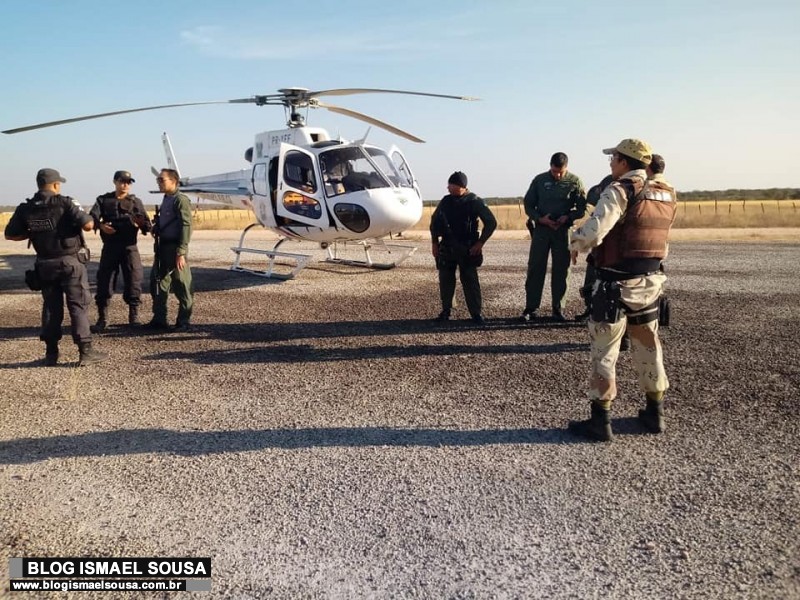 Com apoio de helicÃ³ptero, polÃ­cia realiza forÃ§a-tarefa para localizar bando que matou o PM Ildonio