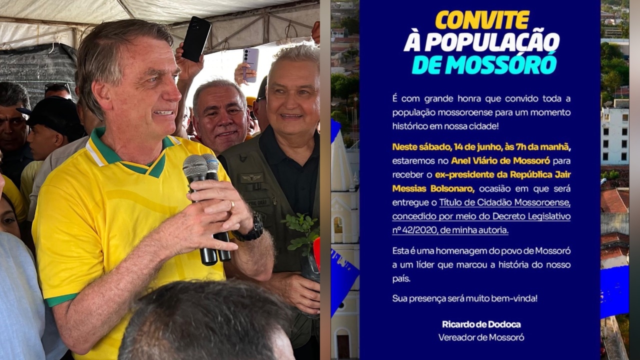 Bolsonaro receberá título de cidadão mossoroense neste sábado