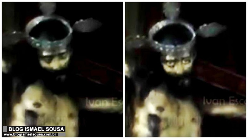 Cinegrafista registra momento em que estÃ¡tua de Jesus Cristo abre os olhos no MÃ©xico