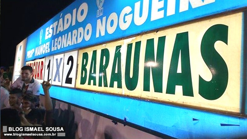 De virada, BaraÃºnas vence primeiro clÃ¡ssico Potiba por 2 a 1 e reassume lideranÃ§a do Estadual