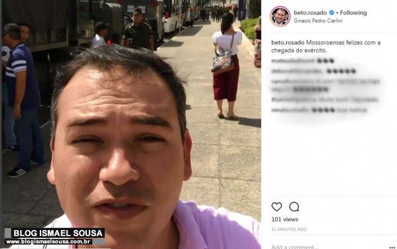 Deputado faz "Live" da chegada do ExÃ©rcito e vira motivo de chacota na internet