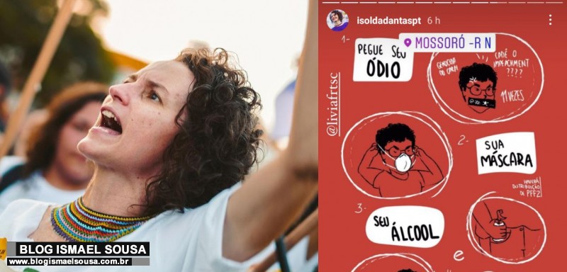 Isolda quer “ódio” e aglomerações nas ruas