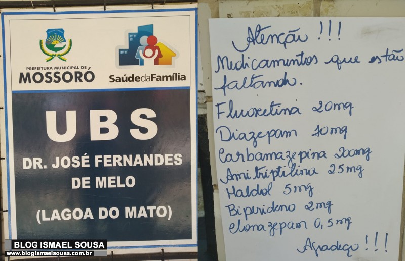 Falta medicamentos nos postos de saÃºde de MossorÃ³