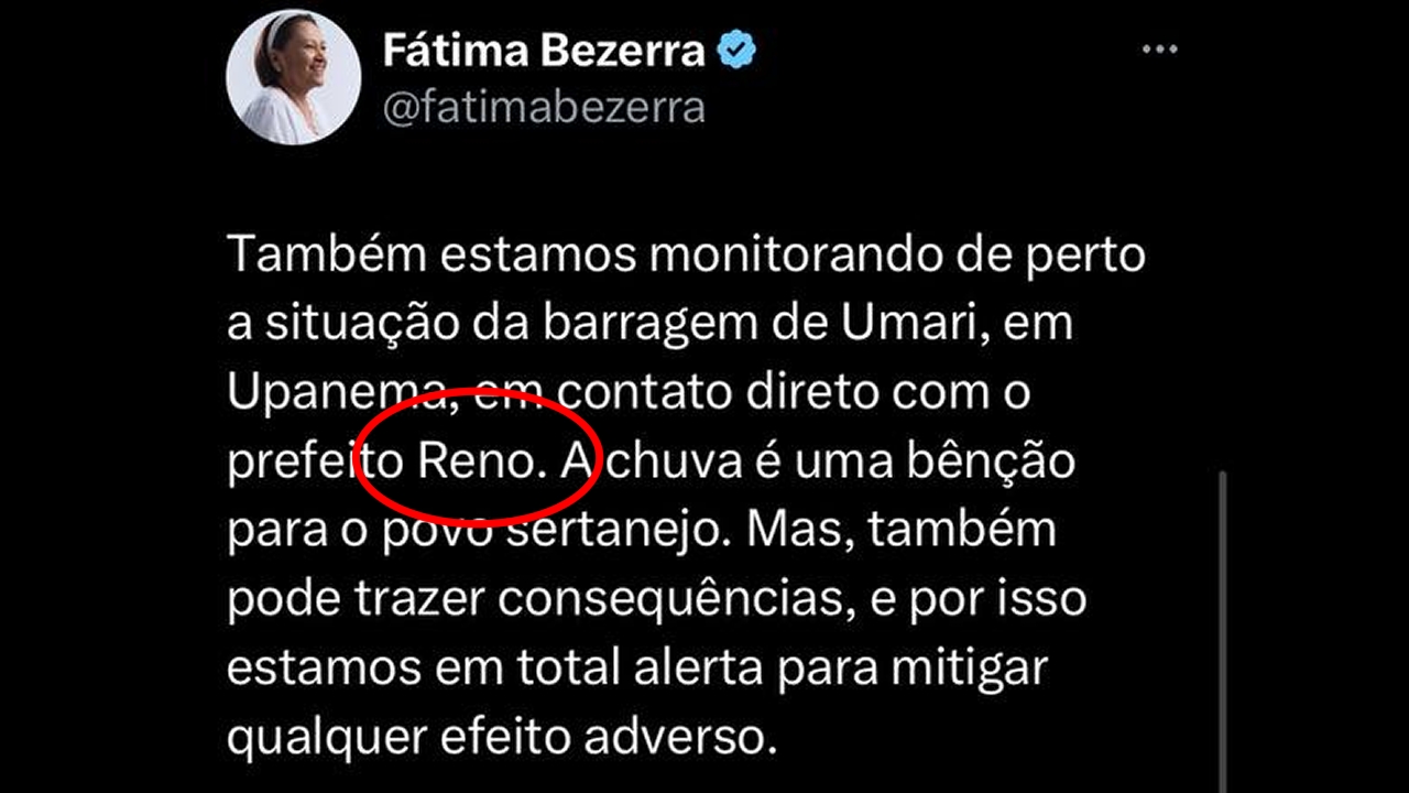 Governadora não sabe nem o nome do prefeito de Upanema