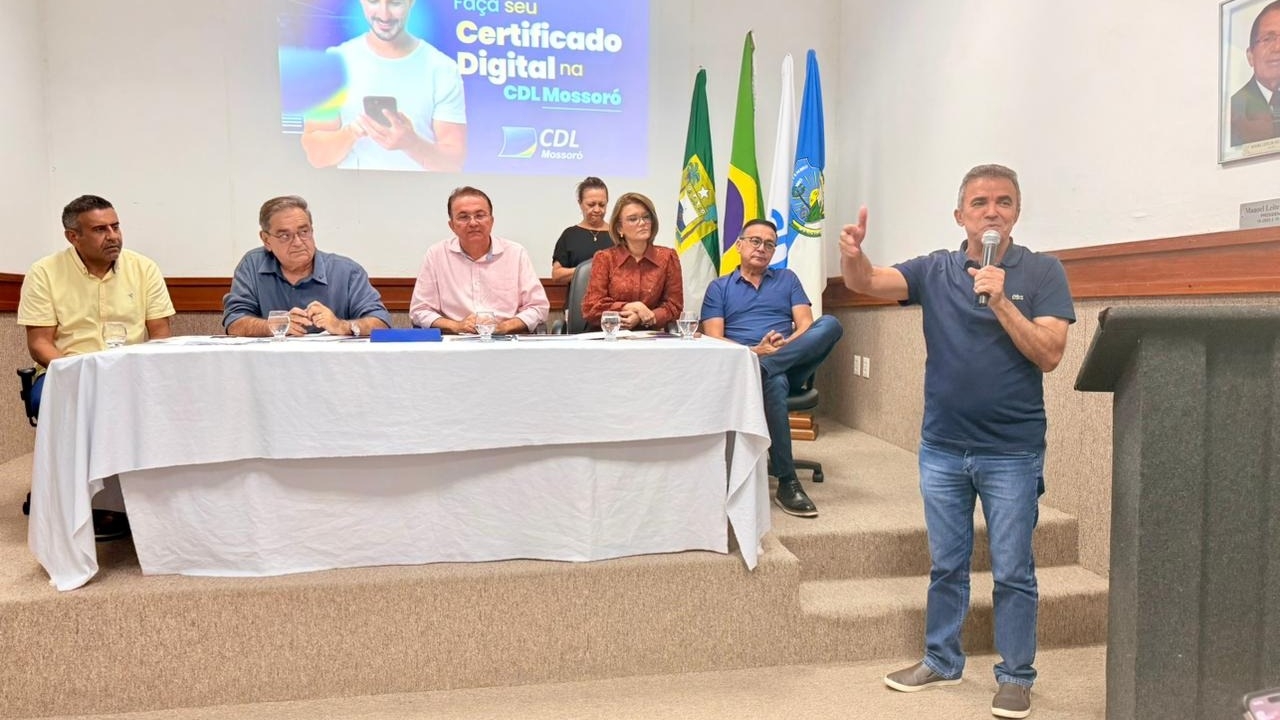 Jorge apresenta demandas do setor produtivo a Álvaro Dias durante encontro na CDL Mossoró