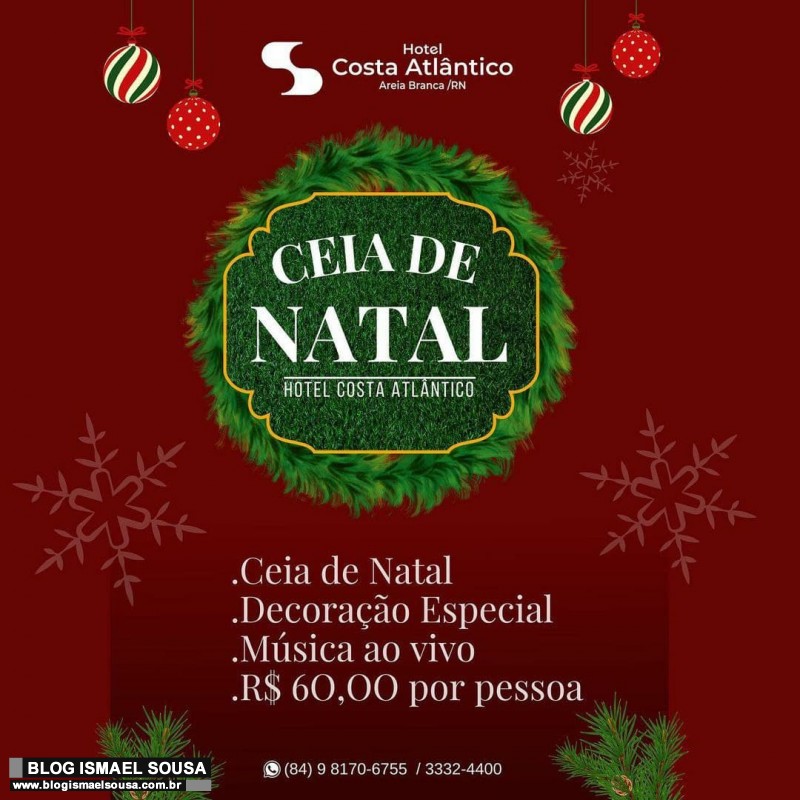 Venha celebrar a data mais especial do ano no Hotel Costa Atlântico