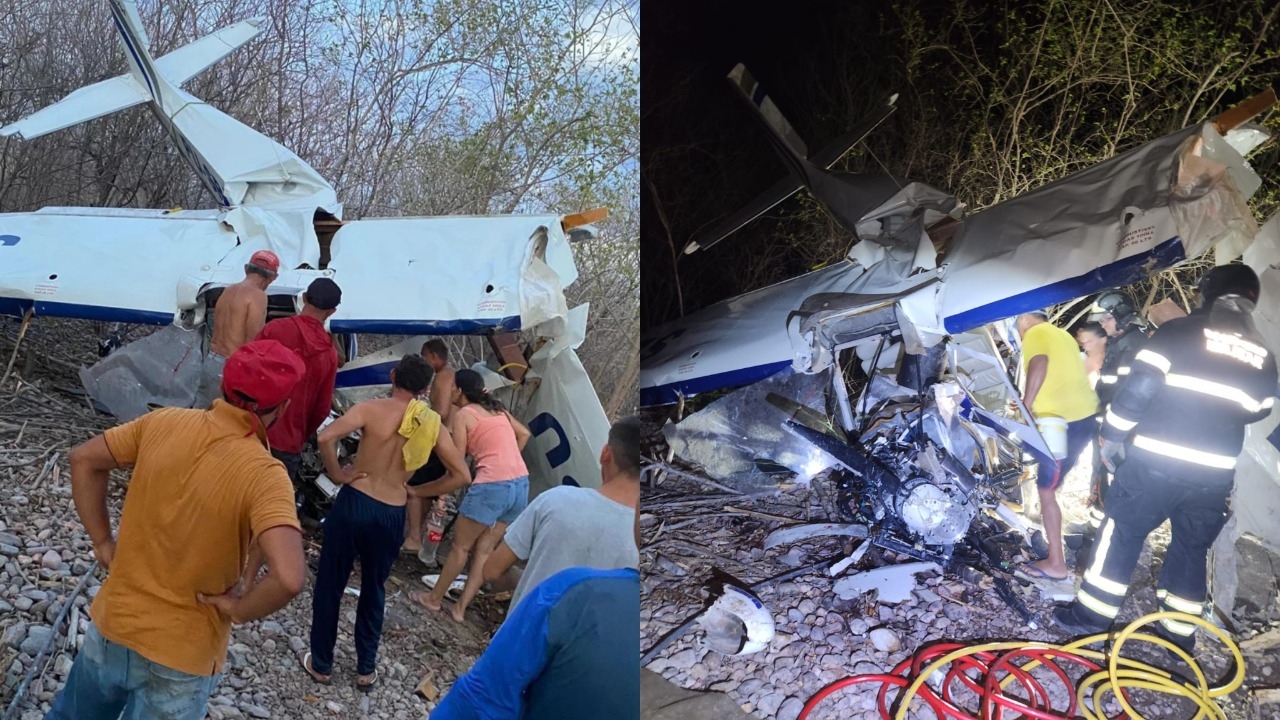 Avião de pequeno porte cai na zona rural de Pau dos Ferros