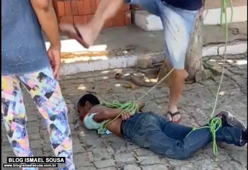 Comerciante que amarrou e pisoteou morador de rua é preso