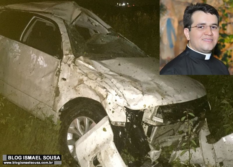 Padre Charles Lamartine sofre acidente de trÃ¢nsito, mas passa bem
