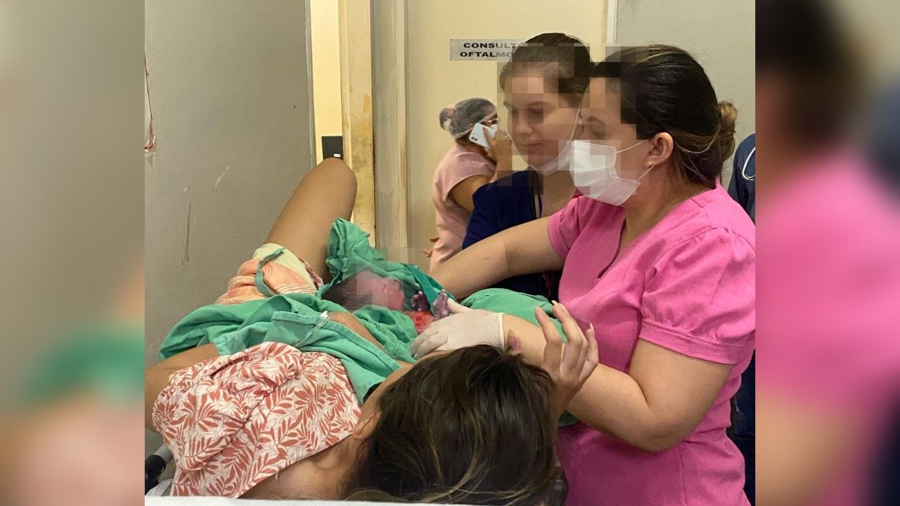 Mulher dá à luz no corredor do HRTM após dar entrada com suspeita de apendicite