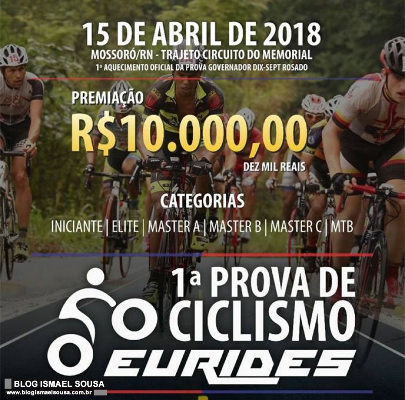 1Âª Prova de Ciclismo Eurides acontece neste domingo em MossorÃ³