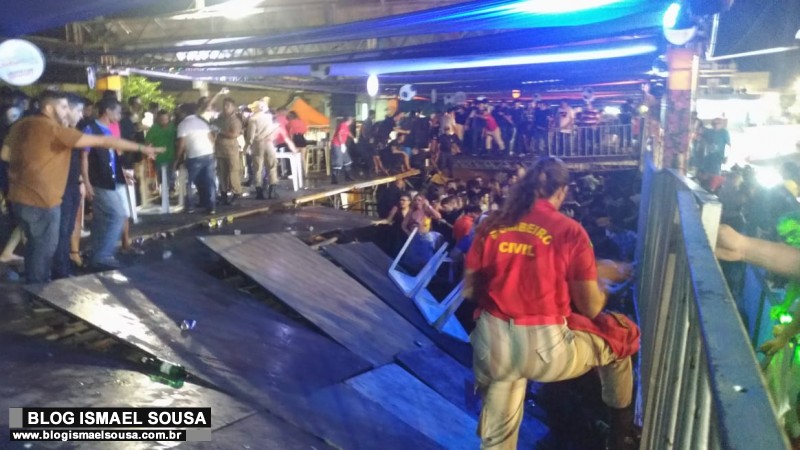 Camarote desaba durante show de Xandy AviÃµes na EstaÃ§Ã£o das Artes