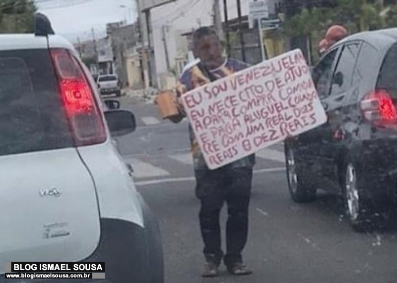 Venezuelanos que fugiram da fome buscam ajuda nas avenidas de MossorÃ³