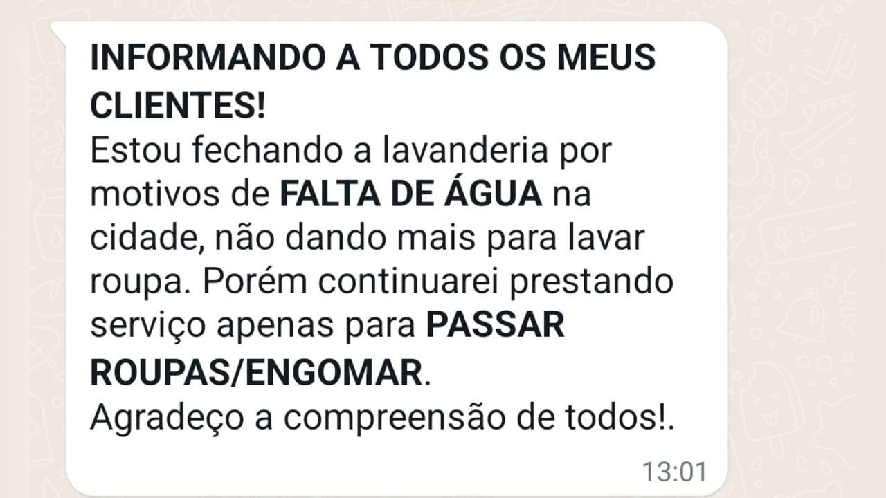 Empreendedora fecha lavanderia por conta da falta d’água em Mossoró
