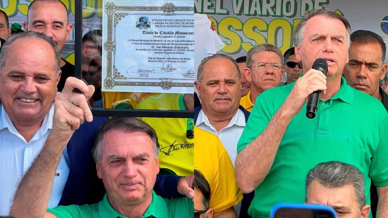 Bolsonaro visita obras do Anel Viário de Mossoró e recebe título de Cidadão Mossoroense Bolsonaro visita obras do Anel Viário de Mossoró e recebe título de Cidadão Mossoroense