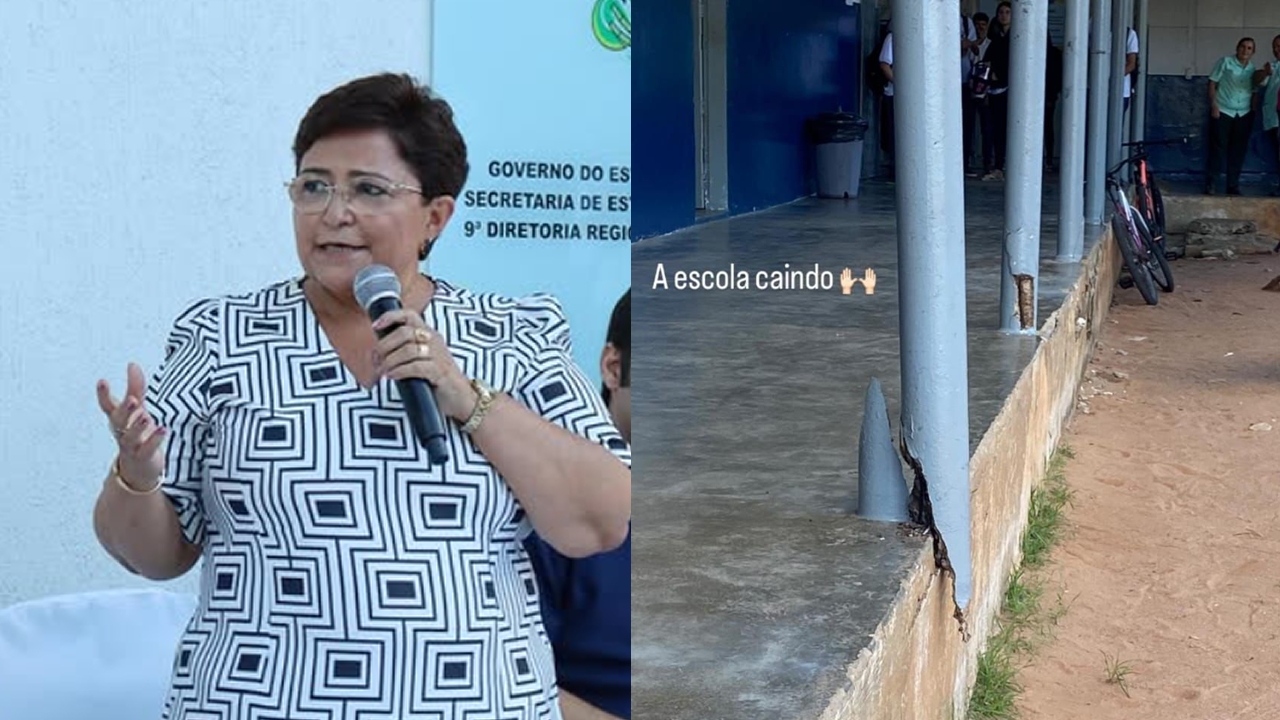 Mesmo com coluna comprometida, Secretaria diz que não havia motivo para interditar toda escola em Mossoró Mesmo com coluna comprometida, Secretaria diz que não havia motivo para interditar toda escola em Mossoró