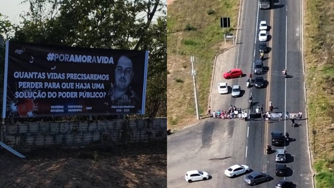 Protesto na Nova Mossoró cobra melhorias no acesso após morte de motociclista
