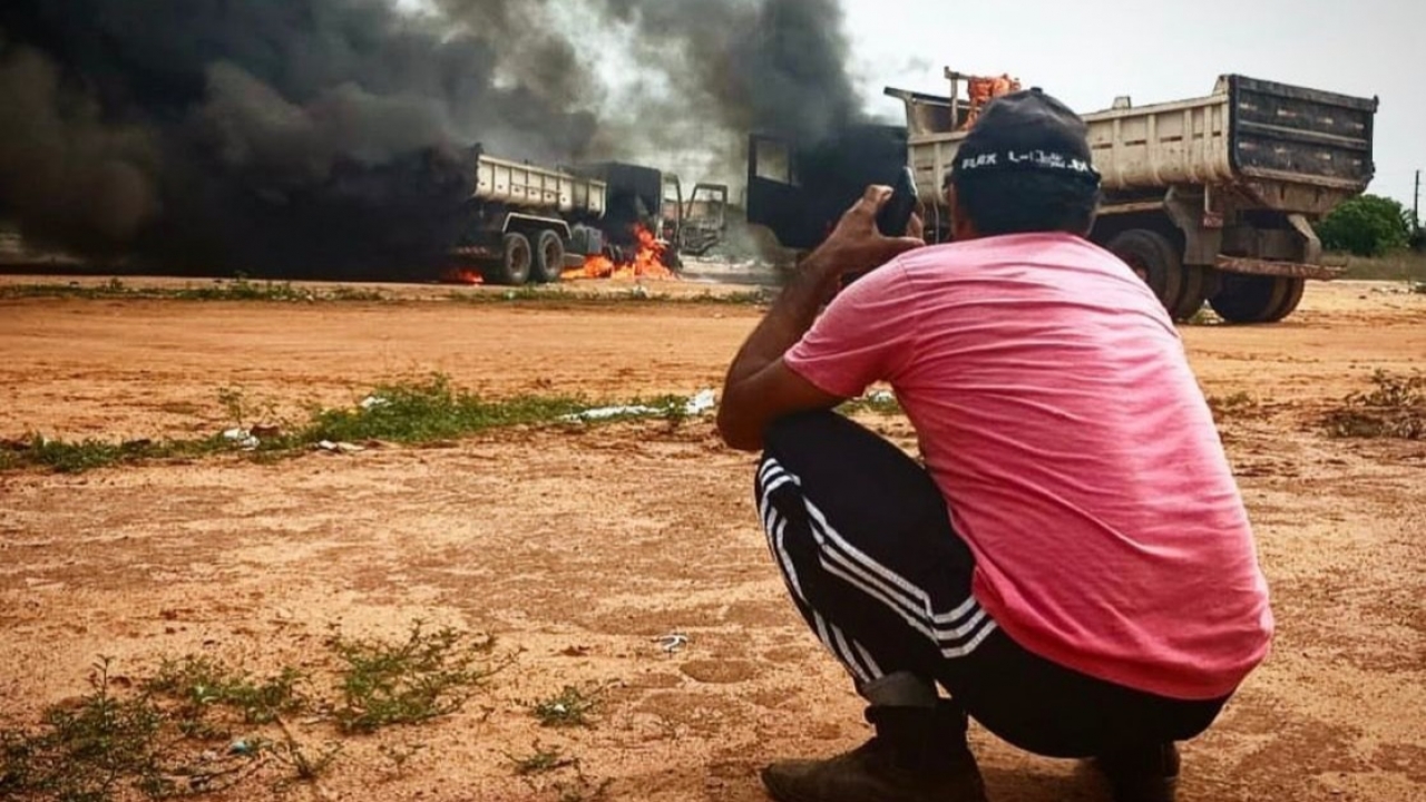 Campanha arrecada dinheiro para dono de caçamba destruída por criminosos