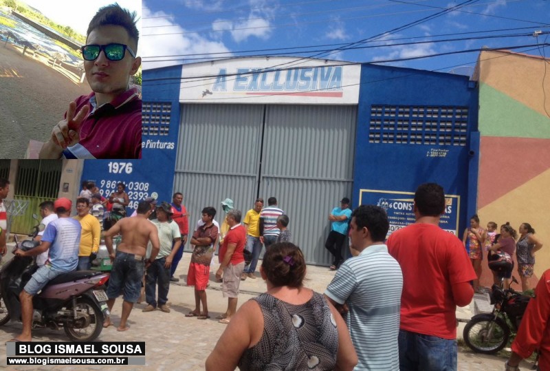 Jovem Ã© executado com vÃ¡rios tiros de pistola dentro de oficina no bairro Belo Horizonte