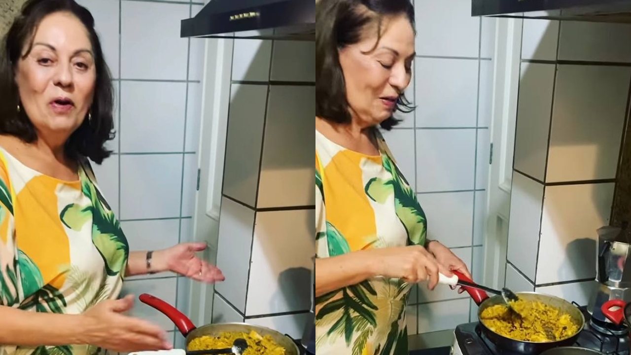 Rosalba mostra talento na cozinha