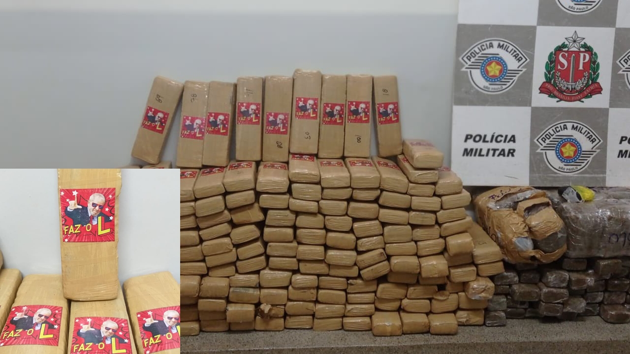 Polícia de SP apreende maconha com adesivo ‘Faz o L’