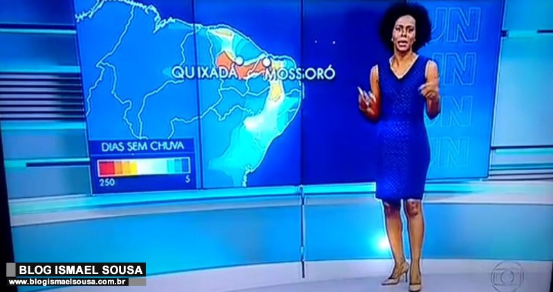 Garota do tempo do Jornal Nacional destaca chuvas para a regiÃ£o de MossorÃ³ nas prÃ³ximas horas