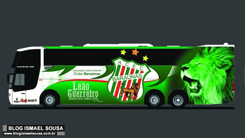 Expresso Tricolor: Novo Ã´nibus do BaraÃºnas serÃ¡ apresentado ao torcedor com tour pela cidade