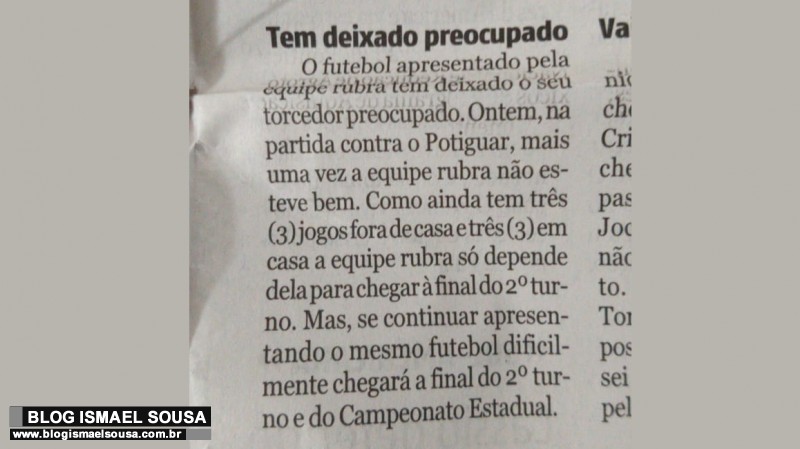 Cronista esportivo faz anÃ¡lise de jogo que nem existiu