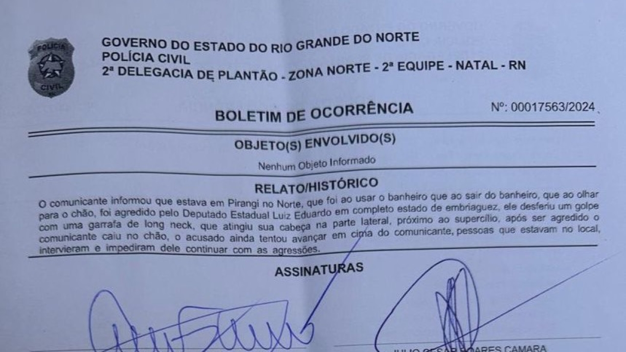 Outra versão: Prefeito faz B.O e diz que deputado atacou primeiro: ‘completo estado de embriaguez’
