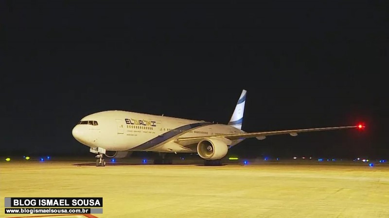AviÃ£o com equipamentos de Israel chega em Belo Horizonte (MG)
