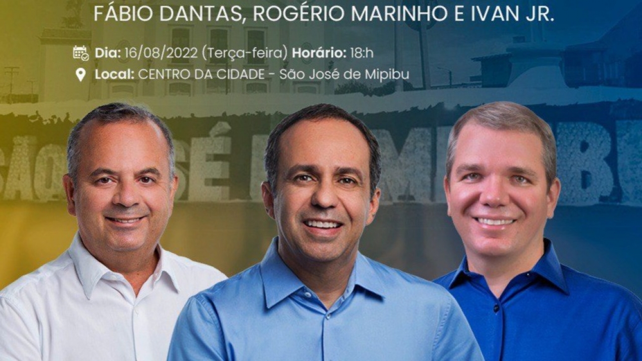 Largada das campanhas de Fábio Dantas e Rogério Marinho será nesta terça em São José de Mipibu