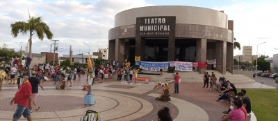 Em Mossoró, movimentos de esquerda fazem protesto contra Bolsonaro e pedem até "Fora Ludmilla"