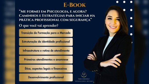 Psicóloga lança e-book para estudantes e recém-formados que desejam se destacar e iniciar a prática clínica com segurança