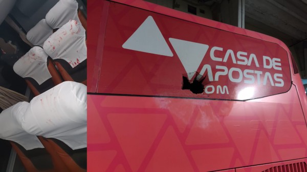 URGENTE: Ônibus do Bahia é atacado com bomba e atletas ficam feridos
