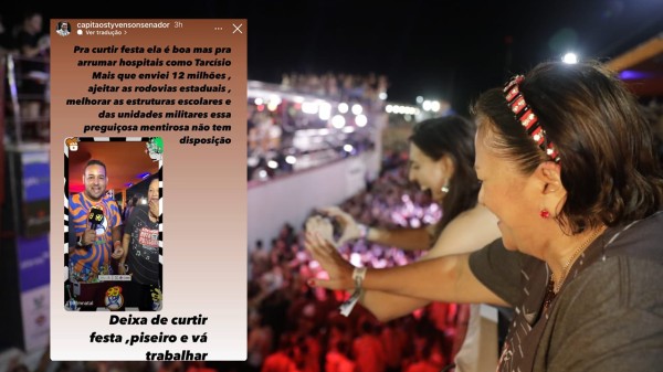 Styvenson critica presença de Fátima no Carnatal: 'Deixe de curtir festa, piseiro e vá trabalhar'