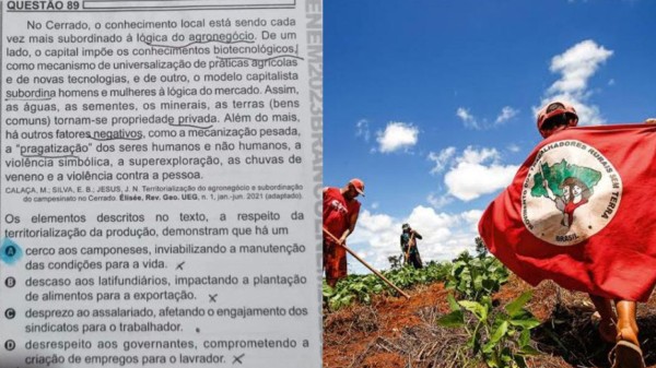 Pergunta do ENEM baseada em Marx ataca o agro brasileiro