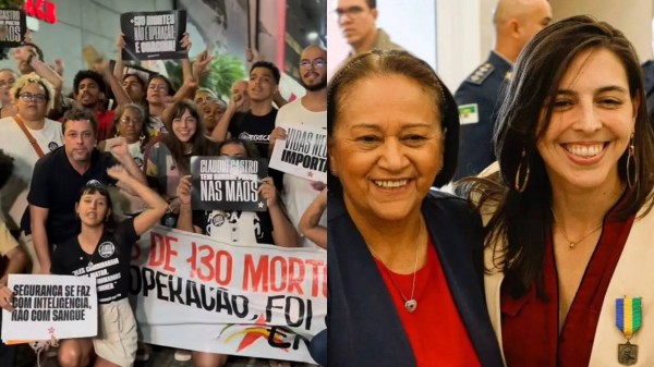 Natália participa de ato pelo fim da PM depois de receber a maior honraria da Polícia Militar do RN