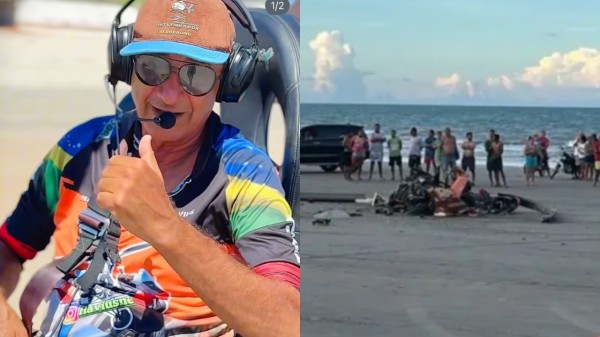 Instrutor Flávius Neves é uma das vítimas da queda de girocóptero na praia de Areias Alvas